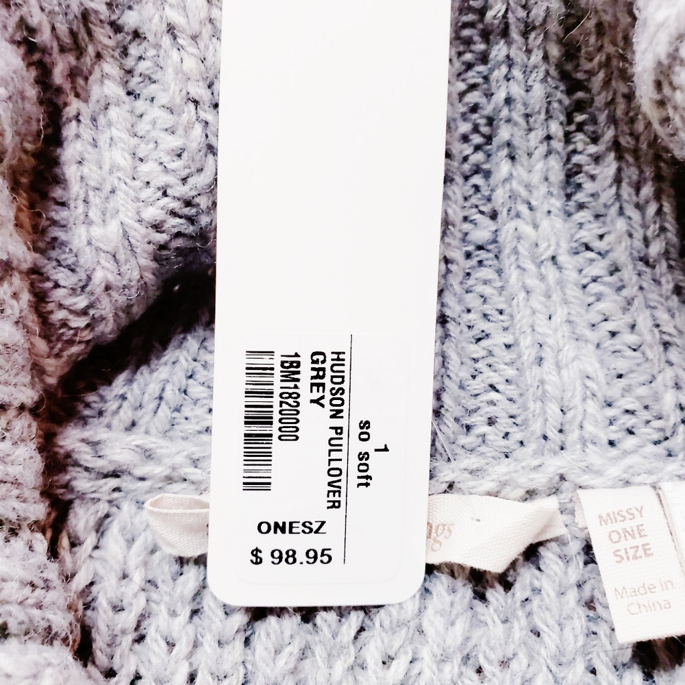 Soft Surroundings Grey Hudson Pullover NWT Poncho - Picture 6 of 13